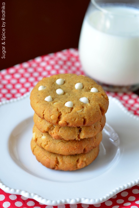 Peanut Butter White Chocolate Chip Cookies