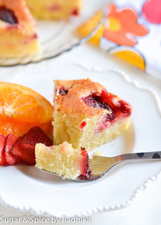 Orange and Strawberry Summer Cake